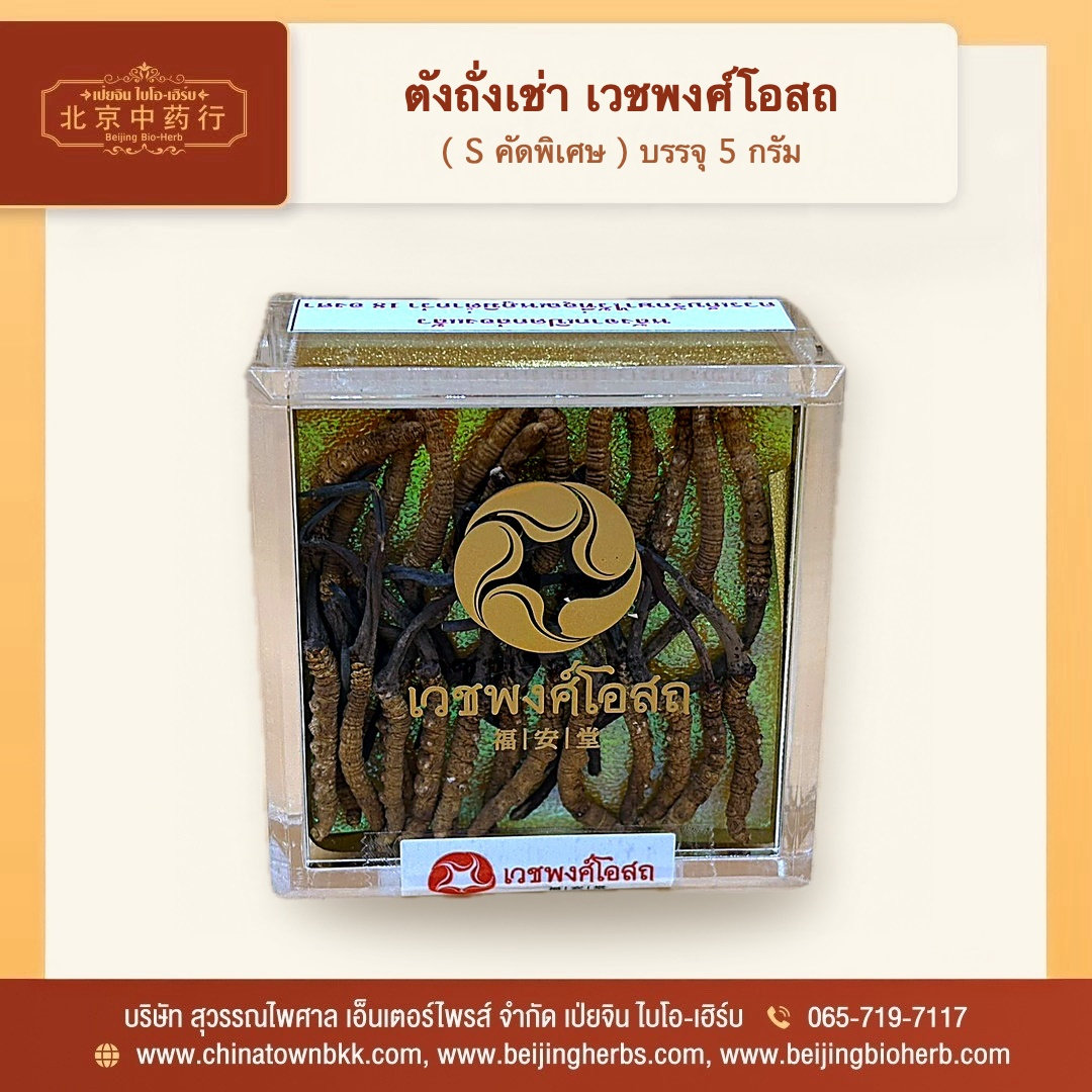 ตังถั่งเช่า เวชพงศ์โอสถ (S คัดพิเศษ 5 กรัม) - 1